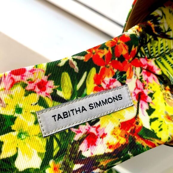 New with box Tabitha Simmons tropical print sandals size 37 or 6.5 Italy - Picture 5 of 11